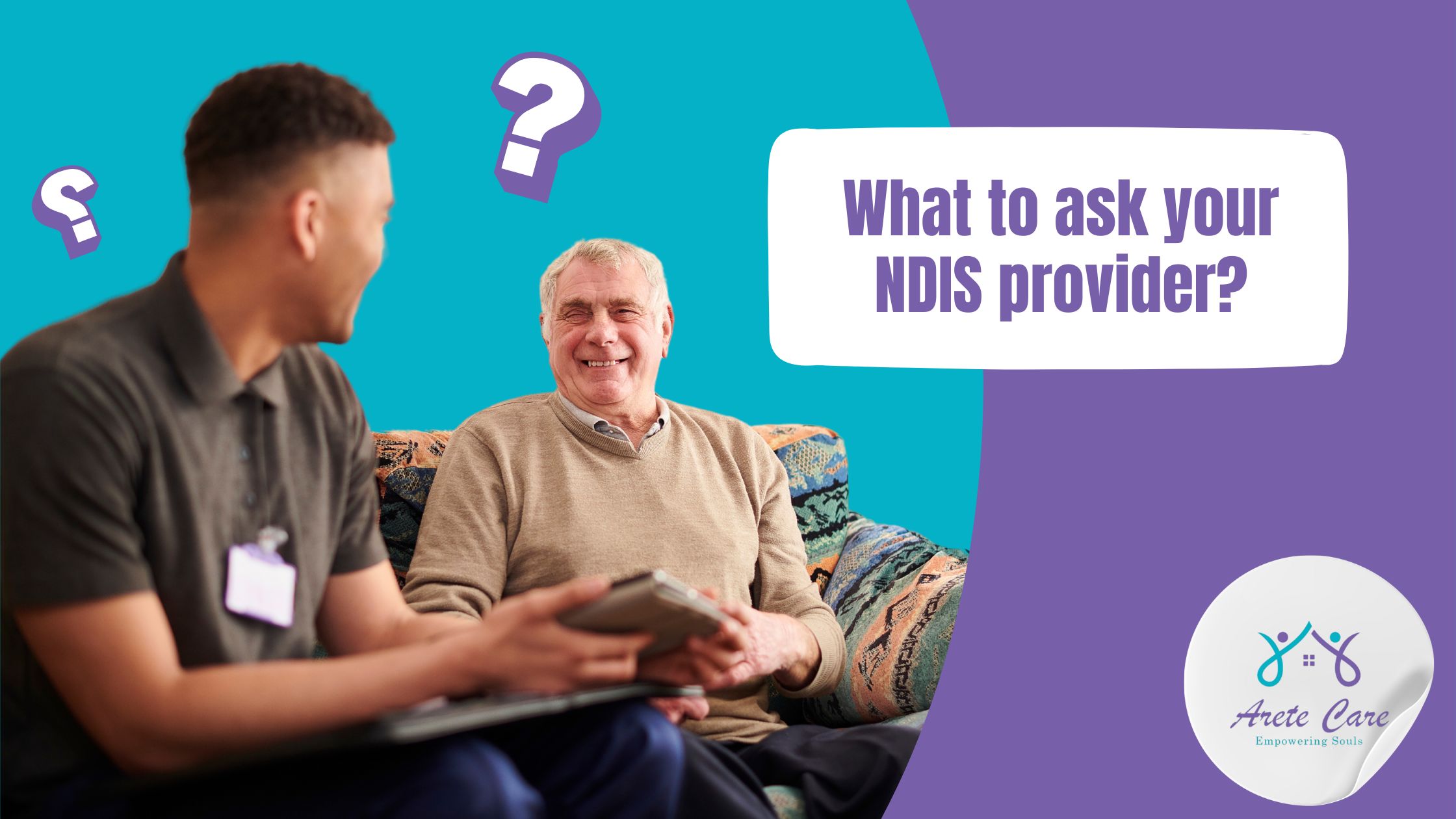 a participant and support worker, discussing NDIS plans in a community setting.