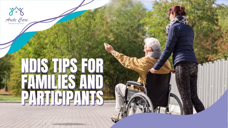 A man is holding his dad's wheelchair while his dad is on the wheelchair and they are outside having fun. This is also related to NDIS Support Services